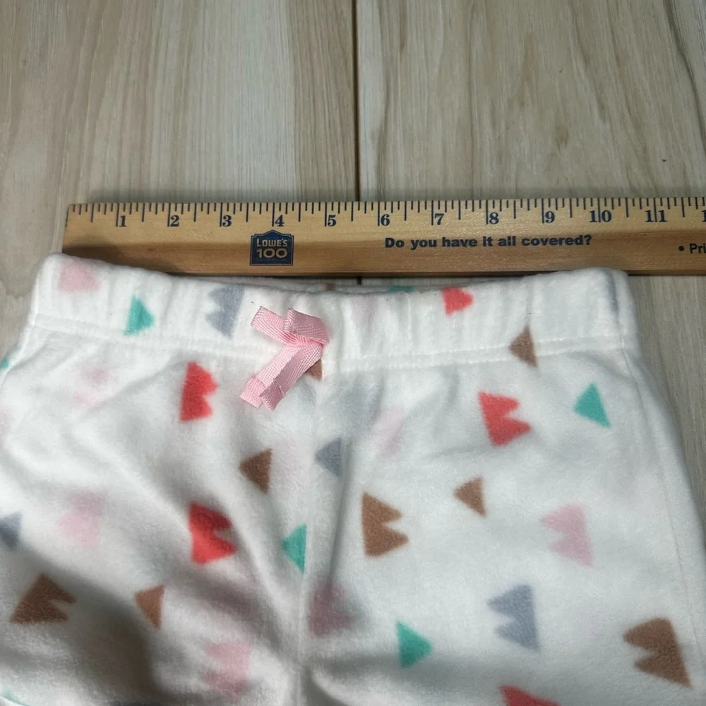 Eddie Bauer Girls Pajamas‎ 4 Piece matching fleece Pants Graphic Top Size XS 5/6
